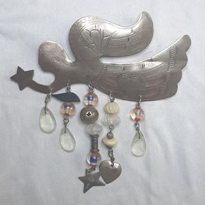 Silver Angel Pin Brooch